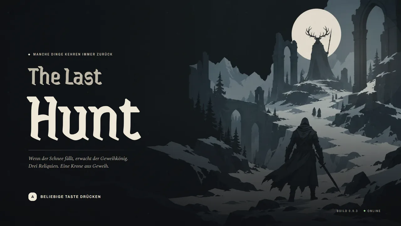 The Last Hunt title screen in German