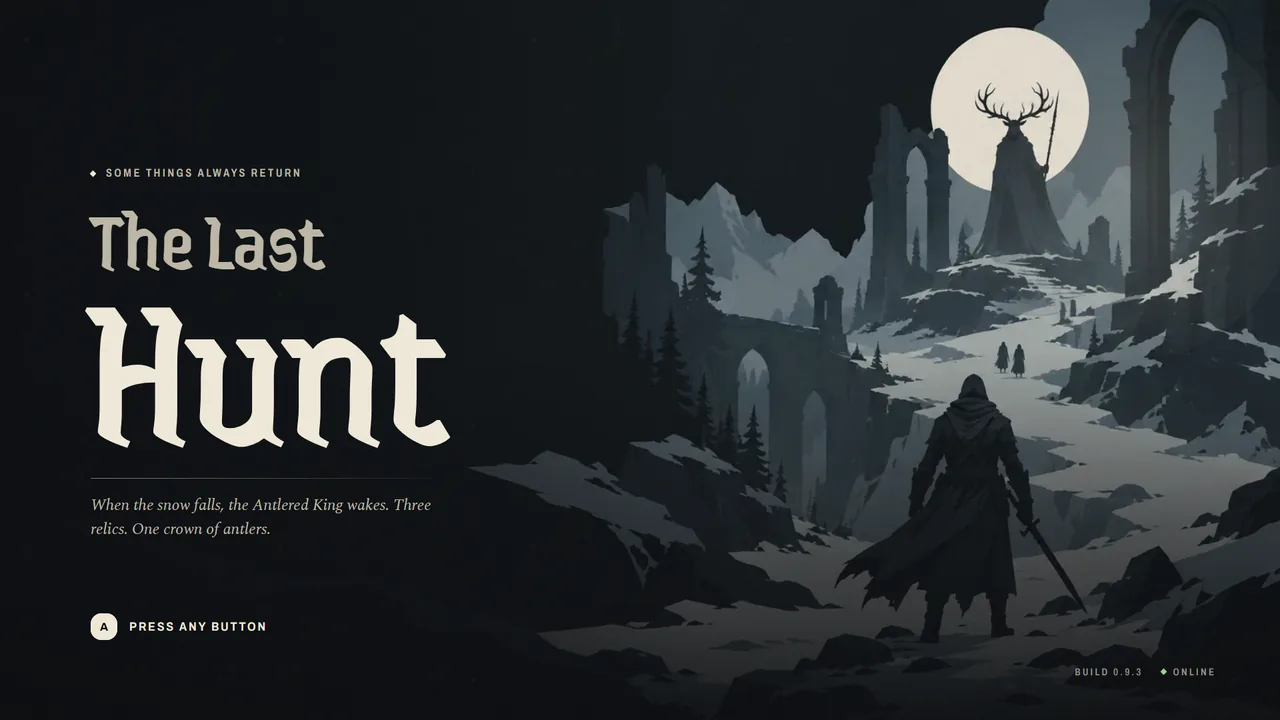 The Last Hunt title screen