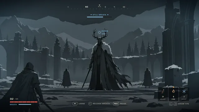 The Last Hunt HUD · Bow aim screen
