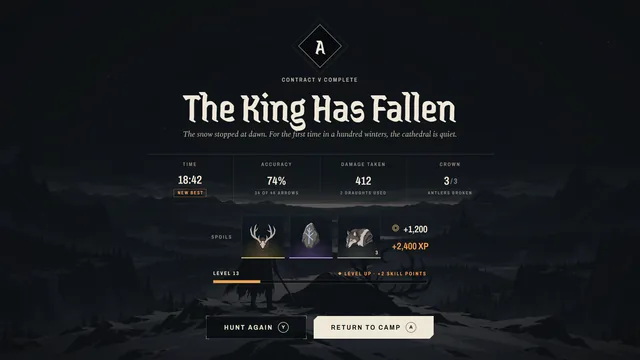 The Last Hunt hunt complete screen